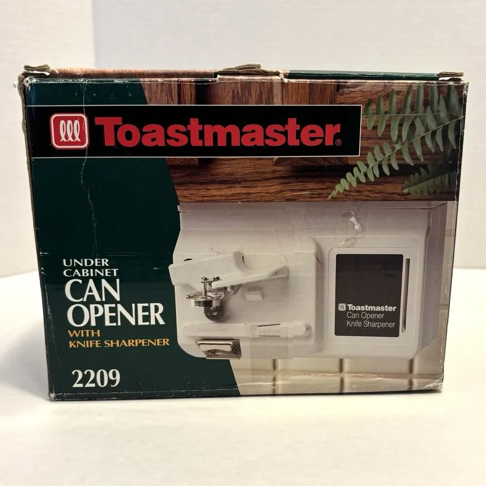 New Toastmaster Under Cabinet Electric Can Opener w/Knife Sharpener Model 2209